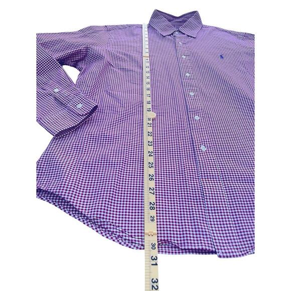 Ralph Lauren Men’s Slim Fit Stretch Oxford Gingham Button Down Shirt - Size XL - Picture 5 of 9